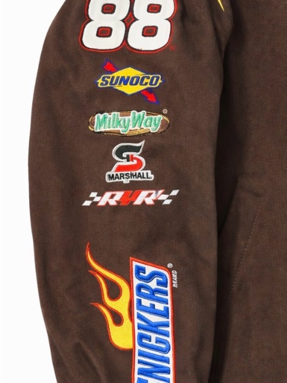 Vintage Snickers NASCAR Ricky Rudd #88 Racing Jacket XL Rare Brown - Picture 4 of 10